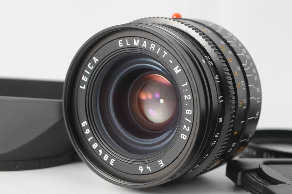 【mei】Leica エルマリートM 28mm 4th(e46) Mint in Box] Leica Elmarit-M 28mm F2.8 E46 4th IV Black Lens