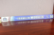 MLB Colorado Rockies Franklin Morales Game Used Locker Room Name Plate