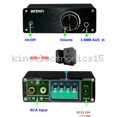 MA12070 Infineon 2*80W Digital Audio Power Amp 20W~200W HiFi Stereo Amplifier