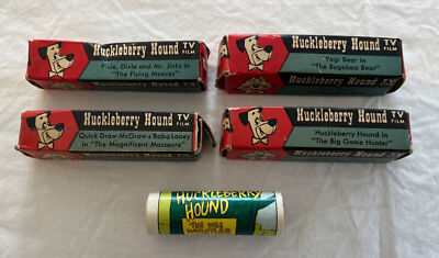 Lot Of 5 1960 HUCKLEBERRY HOUND VINTAGE Paper Filmstrip Rolls For Lido Viewer