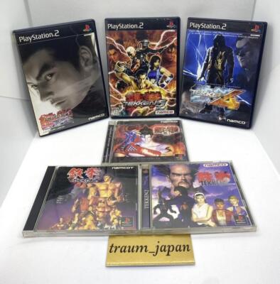 PS2　詰め合わせ Lot 6 PS1 Tekken 1 2 3 PS2 Tekken 4 5 Tag Tournament Set Japan
