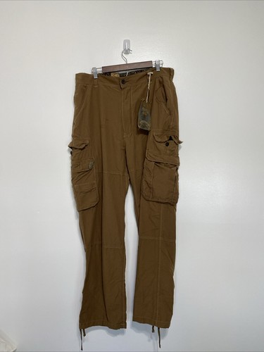 NWT Wearfirst Cargo Utility Pants 9 Pockets Mens 36x30 Brown Khaki