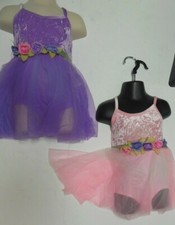 Empire Waist Chiffon Ballet Dress Girls size Tot extra SM 3 colors rosettes