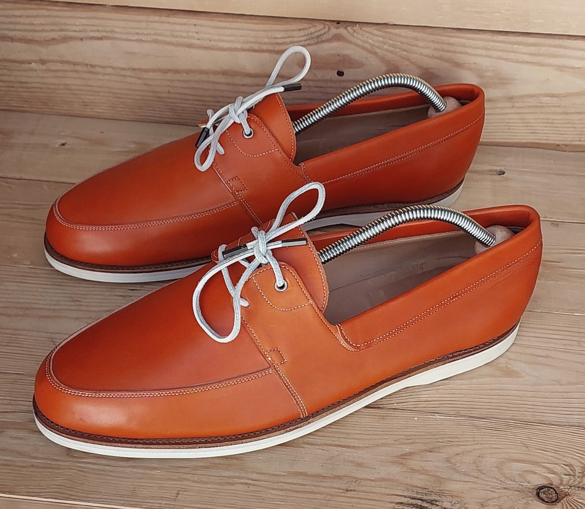 JOHN LOBB Decks SHOES Orange arima Size 12 EE US / 11 EE Uk JOHN LOBB Decks SHOES Orange arima Size 12 EE US / 11 EE Uk