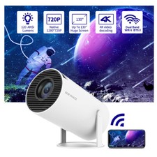Portable Projector HD Small Projector Home Outdoor Use 180 Degrees Projection