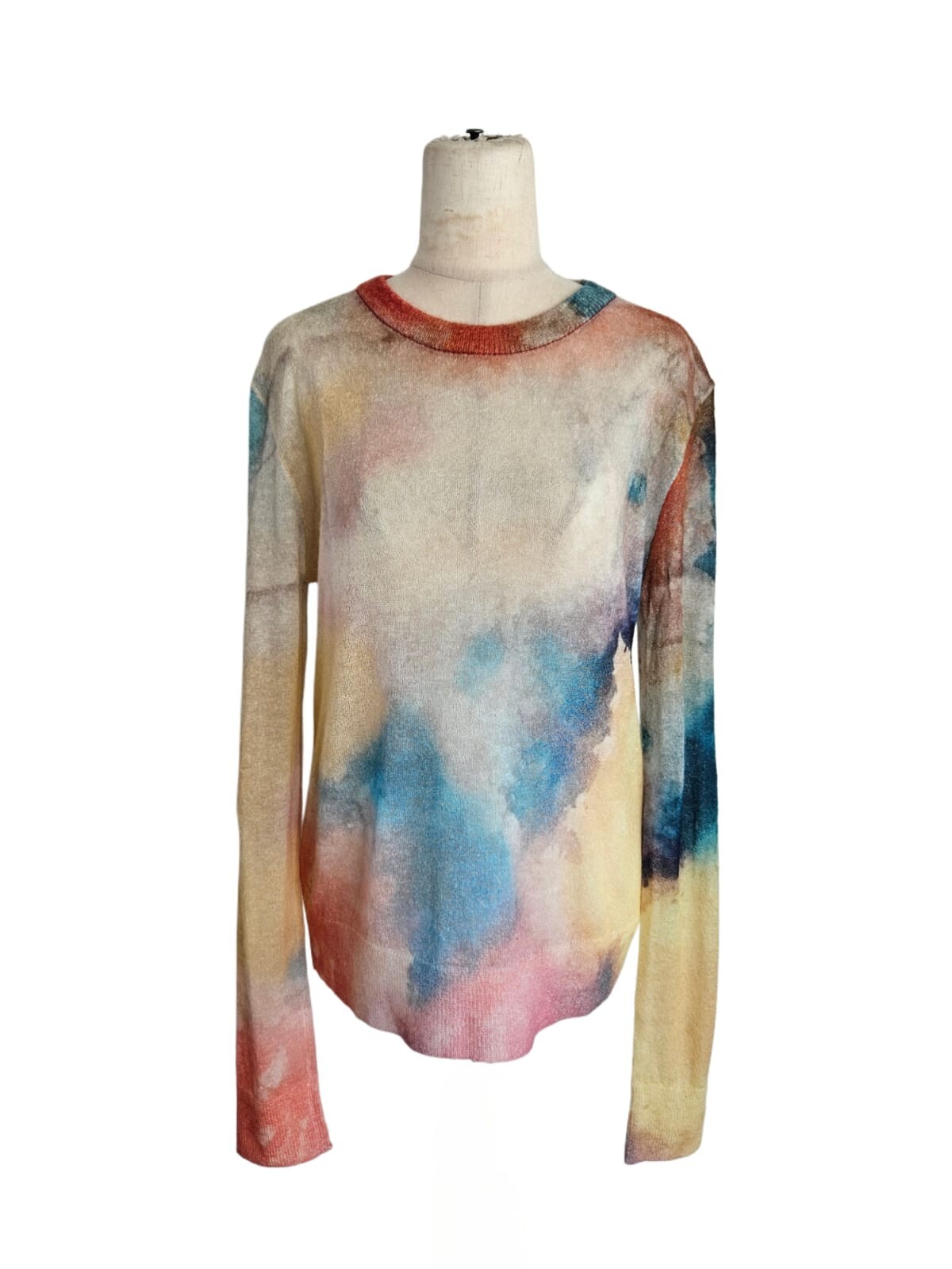 Maglione maglia mohai multicolore Saint Laurent