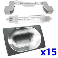 15 x COMPLETE KITS FOOD SAFE GANTRY 200W HEAT LAMPS / LIGHTS HEATED HOT DISPLAYS