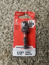 MILWAUKEE 1/2" Socket Adapter and 2" Impact Socket Adapter NEW