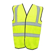 HI VIS EXECUTIVE VEST YELLOW ORANGE ID POCKET ZIPPED HI VIS