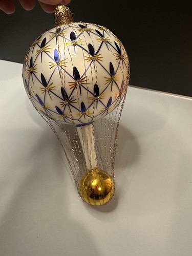 RARE VTG Christopher Radko FRENCH REGENCY Wired Blue Balloon Ornament 93-161-0 - Picture 2 of 16