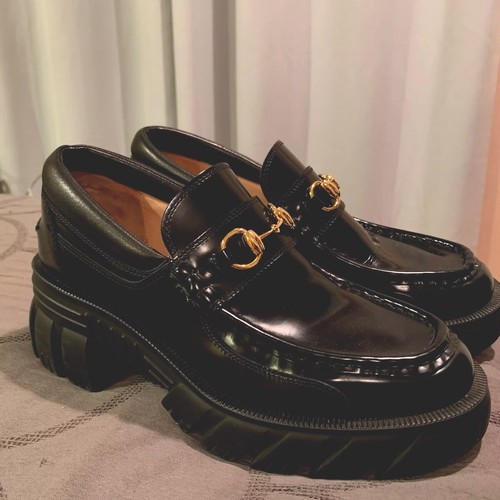 Authentic Gucci Magnum Nappa Samoa Chunky Lug Sole Loafers 40/10