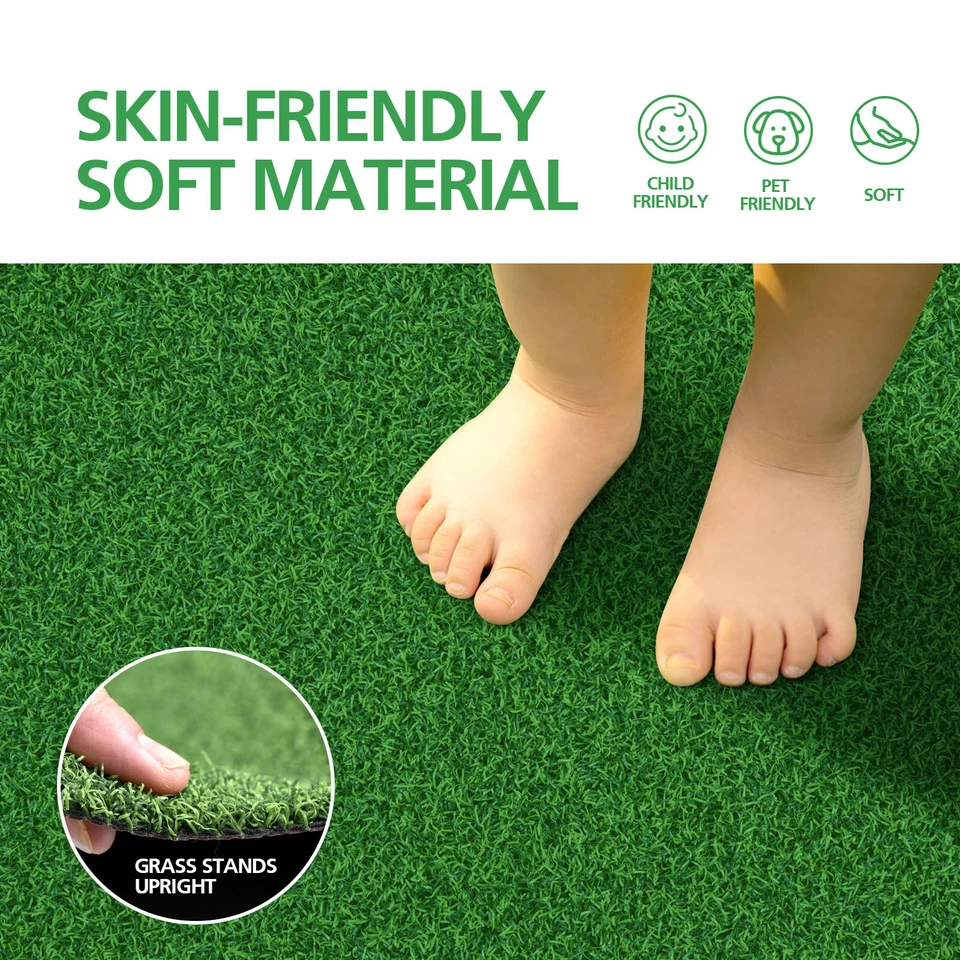 Outdoor Rug Waterproof Area Rugs Outdoor Patio Rug Carpet Entryway Mat Green - Image 2 of 4