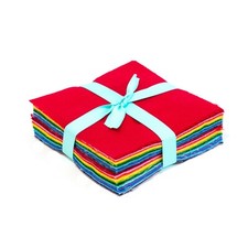 112 Rainbow Solid Assorted pre cut charm pack 5" squares 100% cotton fabric 