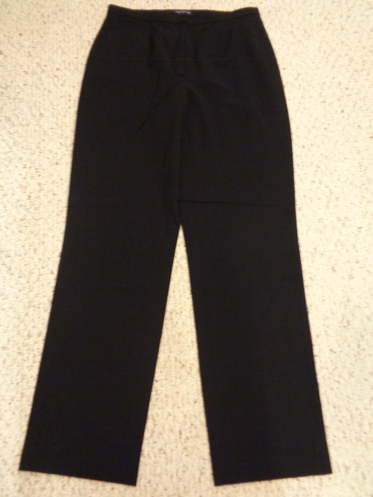 Women's ANN TAYLOR wool blend stretch black pants, 6