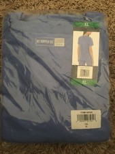 Ladies' Size XL Scrub Top V-Neck Blue 3 Pack