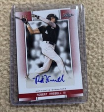 Robert Hassell 2019 Leaf PERFECT GAME AUTOGRAPH AUTO 1/1 AUTO RED PADRES