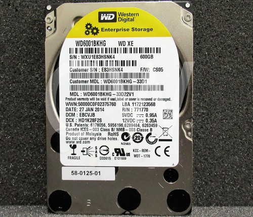 WD6001BKHG Western Digital XE 600GB 10K RPM 6Gb/s 2.5" SAS HDD Hard Drive - Picture 1 of 4