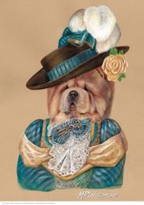 Chow Chow Lady A3 Kunstdruck Poster Hund v. Maria Pishvanova