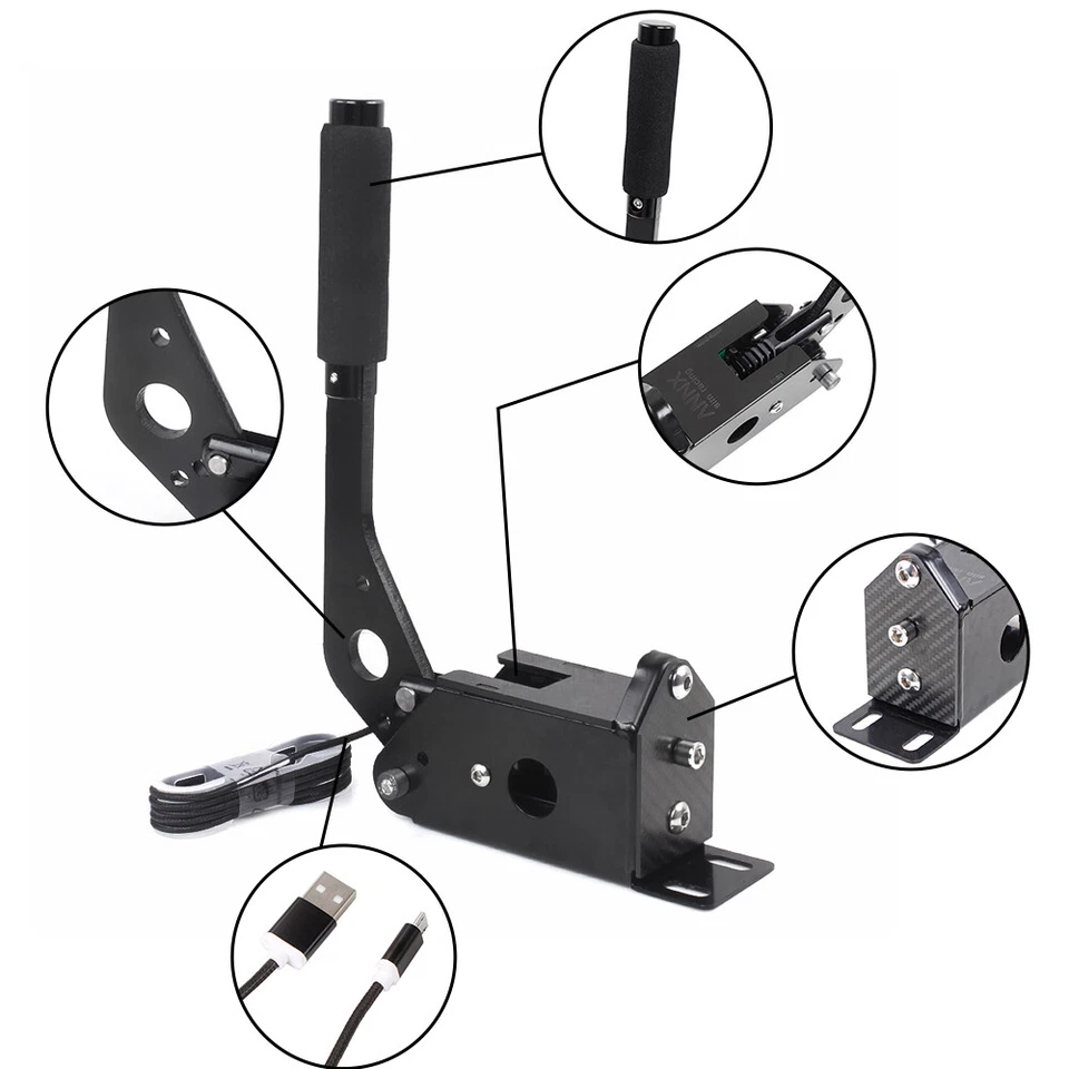 USB 14Bit Handbrake for PC Windows for Sim Racing Games G25/G27/G29/T500 - Image 2 of 4