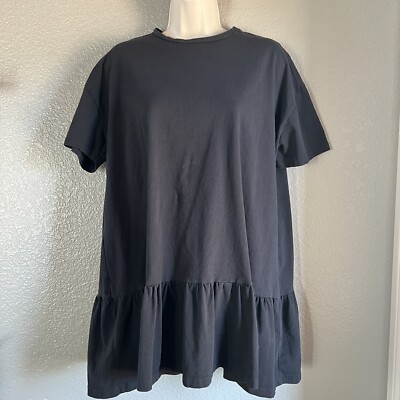 peplum t shirt dress Carina Peplum Cotton Shirt Dress / White | MESHKI