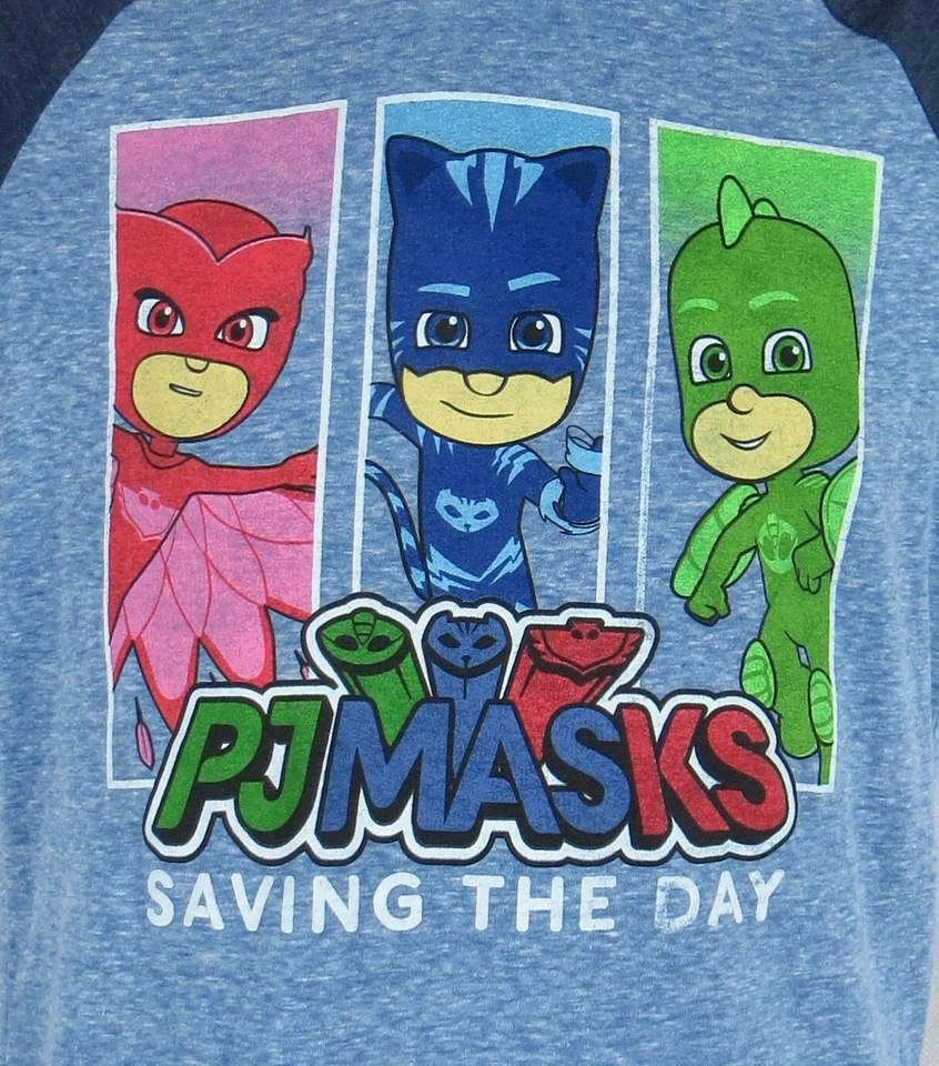 PJ Masks Boys T-Shirt Officially Licensed Blue Jumping Beans Saving the Day  - Image 2 of 4