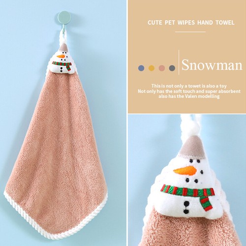 1 pièce serviettes absorbantes douces cuisine salle de bain essuie-glace suspendue imperméables serviettes à main - - Photo 6/19