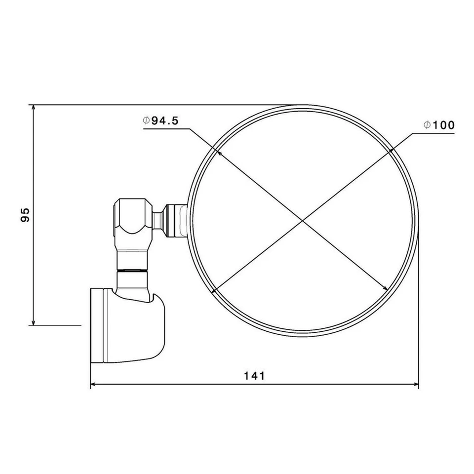SPECCHIO RETROVISORE DX/SX [RIZOMA] SPY-R (94,5 MM) PER MOTO / ARGENTO - BS294A - Immagine 4 di 4
