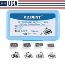 50Sets Dental Orthodontic 1st Molar Buccal Tube Roth 022 Bondable Non-Conv USA