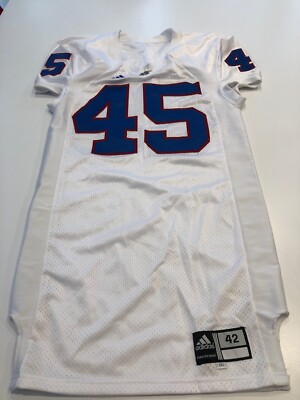 Game Worn Used Kansas Jayhawks KU Football Jersey Adidas Size 42