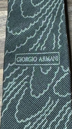 Giorgio Armani Vintage Men's Dress Tie 50% Silk 50% Wool Made In Italy - Picture 4 of 10