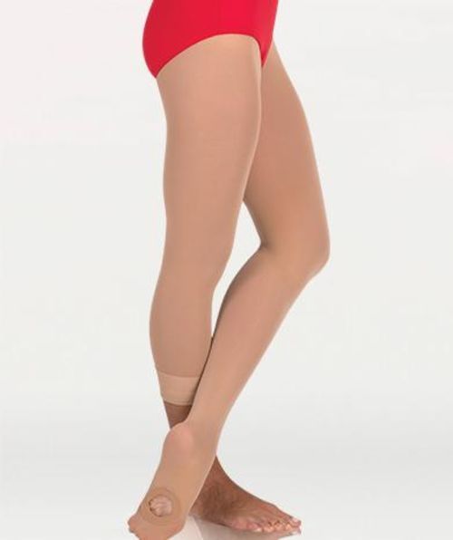 Body Wrappers A31 Jazzy Tan Convertible Transition Dance Tights Adult L