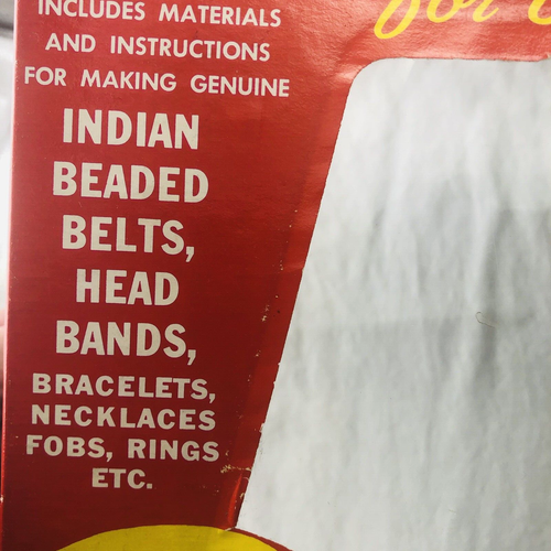 VINTAGE Walco 1960 INDIAN BEADCRAFT KIT Loom Beads Instructions (Original Box) - Picture 7 of 10