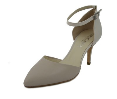 scarpe tacco medio beige