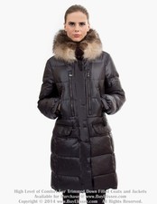 Goose Down Coat Jacket Parka Raccoon Fur Sz Xl Us 12 14 Eu 46 $895 Пуховик Енот