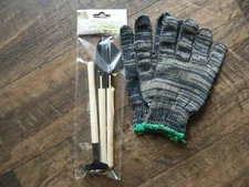 3pcs Mini Plant Gardening Tools Set With Wooden Handle Tool Rake Shovel *New*