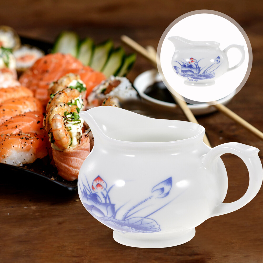 Funny Gravy Boat Sauce Container Ceramic Pot Blue and White Porcelain eBay