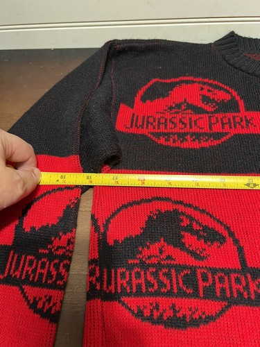 Vintage Jurassic Park 1990s Youth sz 7 Children Knit Sweater Jurassic Logo RARE - Picture 7 of 9