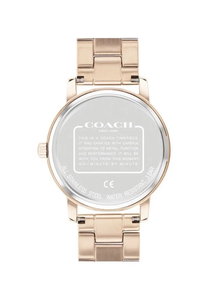 Nuovissimo Orologio Coach Grand Donna Quadrante Oro Rosa Acciaio Inox 14503740