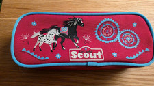 Scout Mäppchen Federmäppchen Schlampermäppchen Pferde pink Guter Zustand
