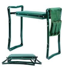 2-in-1 Garden Kneeler Seat Foldable Bench with Soft Knee Pads Heavy Duty
