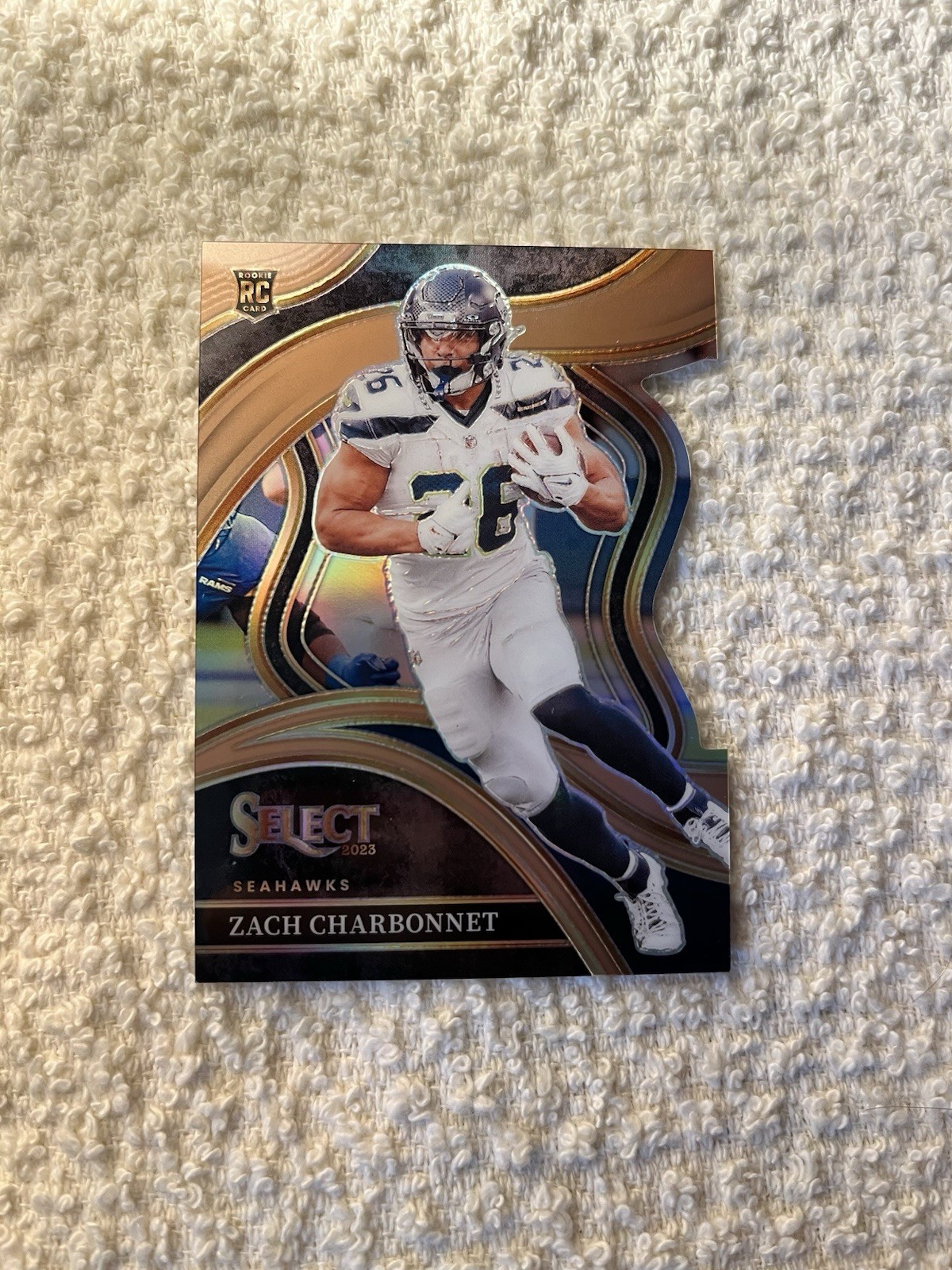 2023 Panini Select - Club Level Zach Charbonnet #202 Copper Prizm Die-Cut /299