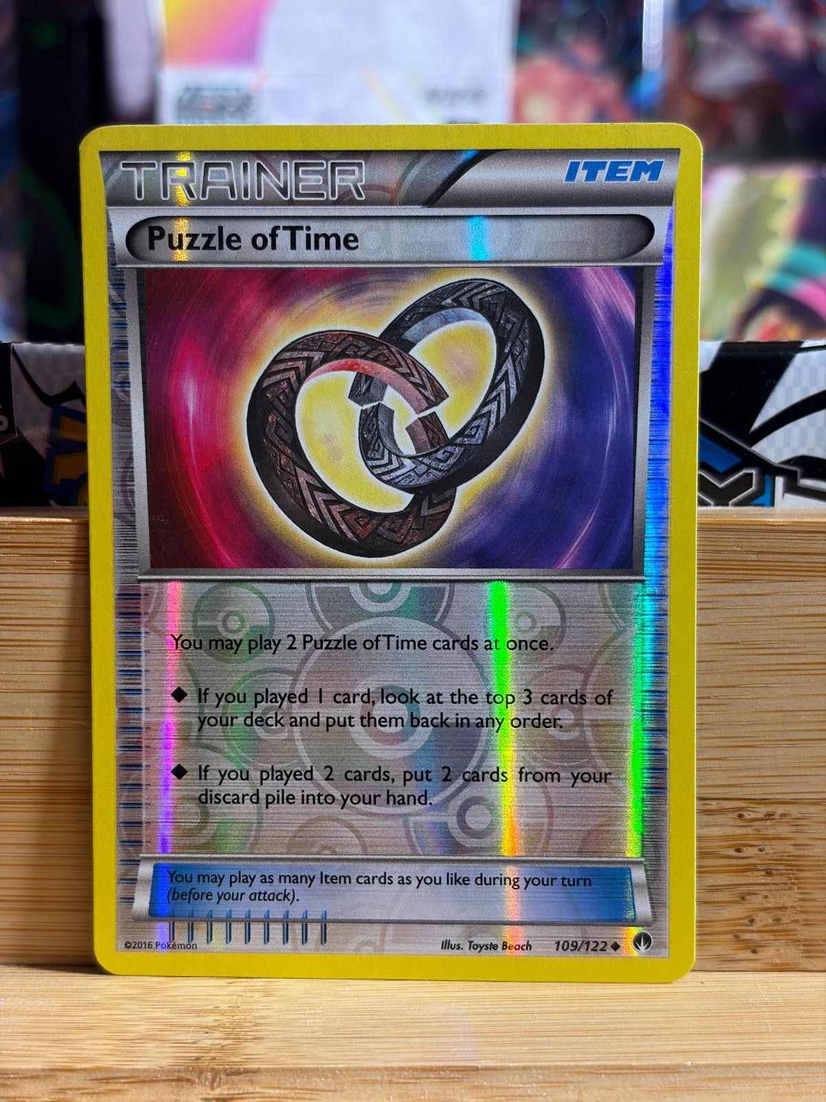 PUZZLE OF TIME 109/122 BREAKpoint UC Reverse Holo Pokemon TCG LP