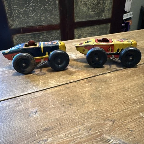 Set Of 2 Vintage Marx Racers
