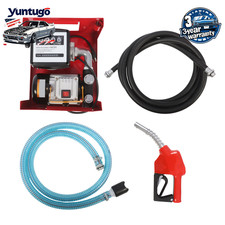 16GPM 110V Electric Diesel Oil Fuel Transfer Pump w/Meter 13' Hose Manual Nozzle