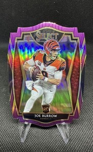 2020 Panini Select - Premier Level Joe Burrow #146 Purple Prizm Die-Cut (RC)