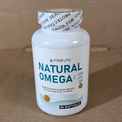 Fish Oil Omega-3 Supplement Supports Heart Brain Skin Eye Exp 8/2027