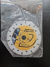 Highdril Diamond Cutting Wheel 3 In/75mm x Arbor 3/8Inch/10mm steel pipe bar