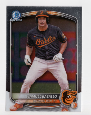 Samuel Basallo Bowman Chrome Prospect RC Top 10 MLB Orioles Power Bat