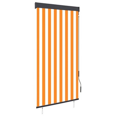 Außenrollo 80x250 cm weiß und orange