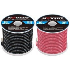 10 Gauge Marine Wire 10 AWG Marine Grade Wire Include 10 Gauge 30FT Red  30FT B